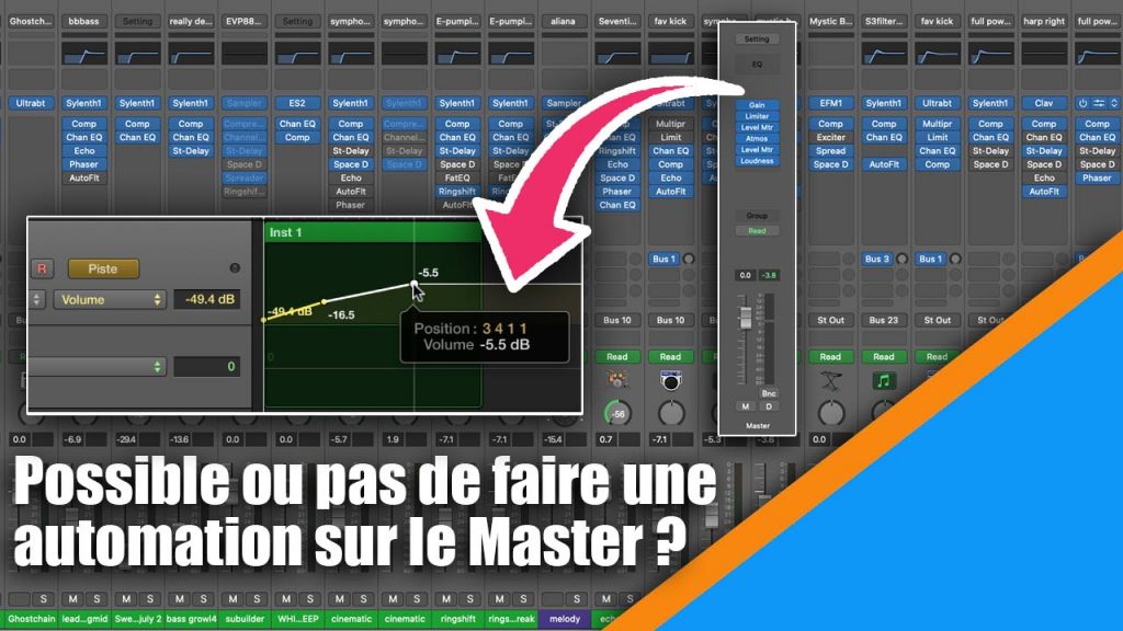 Tutoriel Logic Pro : possible ou pas de faire une automation sur la piste Master ?