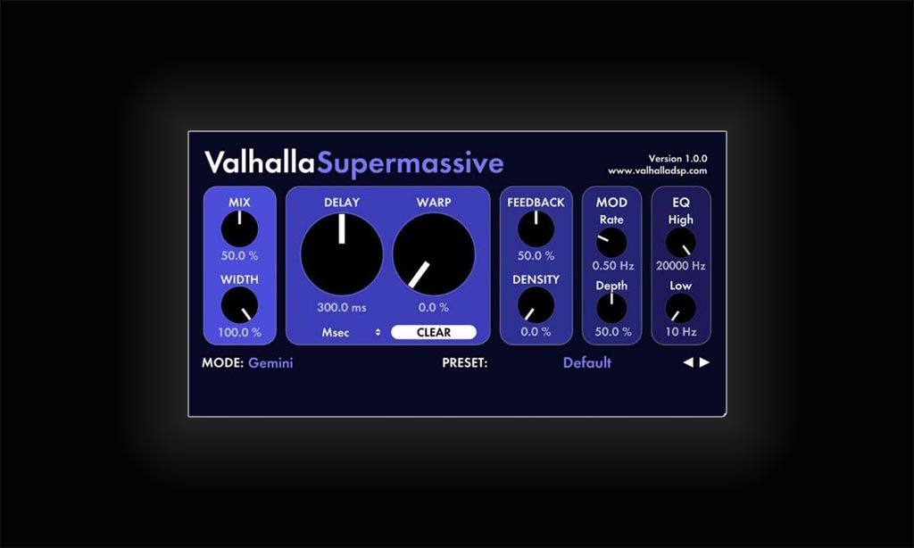 Valhalla DSP update Super Massive