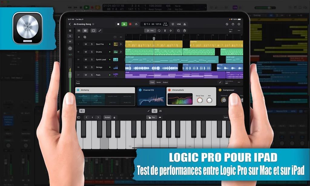 Test de performances entre Logic Pro Mac VS Logic Pro iPad.