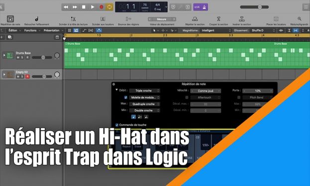 Comment réaliser un Hi-Hat dans l'esprit Trap dans Logic Pro X