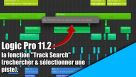 Tutoriel Logic Pro version 11.2 : La fonction Track Search (rechercher &amp; sélectionner une piste)