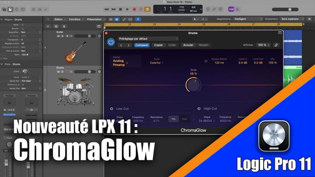 Tutoriel Logic Pro 11: le plug-in ChromaGlow !