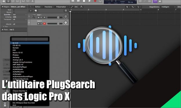 L'utilitaire PlugSearch dans Logic Pro X
