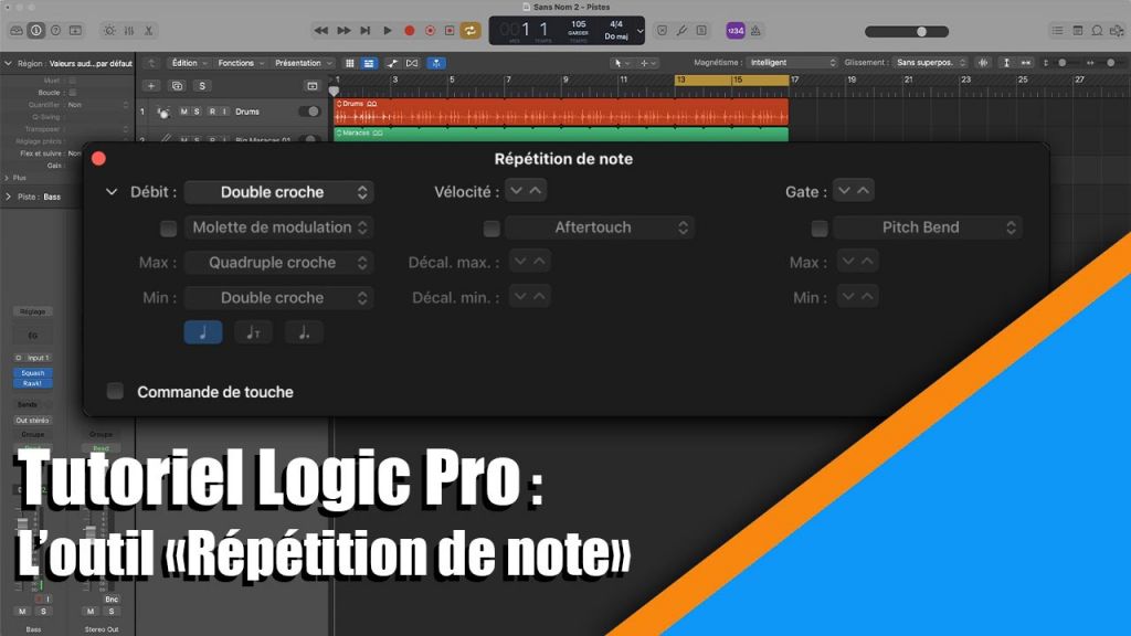 Tutoriel Logic Pro : l&#039;outil &quot;Répétition de note&quot;