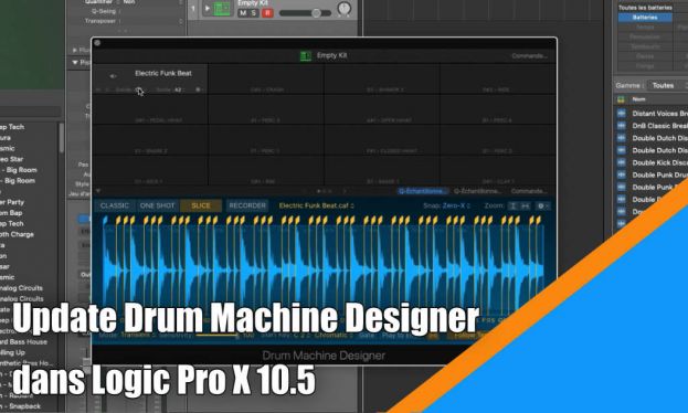 Update Drum Machine Designer dans Logic Pro X v10.5