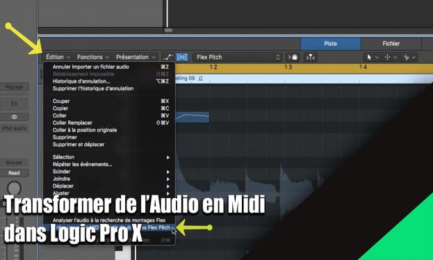 Transformer de l'audio en Midi dans Logic Pro X