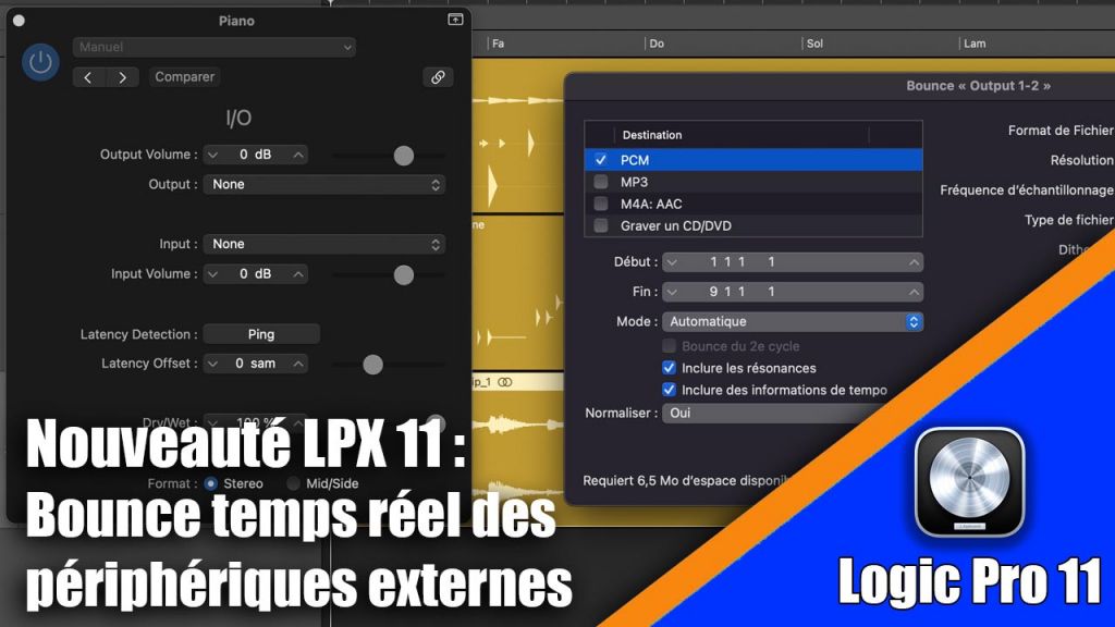 Tutoriel Logic Pro 11 : Bounce en temps réel des instruments / périphériques externes.